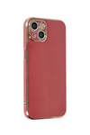 Mey İthalat®  iPhone 15 Kılıf Volet Silikon - Kırmızı