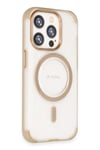 Mey İthalat®  iPhone 15 Pro Hilton Magsafe Kapak - Gold