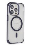 Mey İthalat®  iPhone 15 Pro Hilton Magsafe Kapak - Lacivert