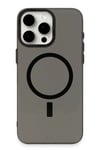 Mey İthalat®  iPhone 15 Pro Kılıf Anka PC Magneticsafe Sert Metal Kapak - Siyah