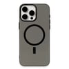 Mey İthalat®  iPhone 15 Pro Kılıf Anka PC Magneticsafe Sert Metal Kapak - Siyah