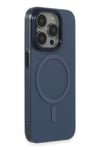 Mey İthalat®  iPhone 15 Pro Kılıf Anka PC Magneticsafe Sert Metal Kapak - Lacivert