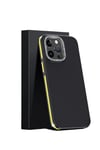 Mey İthalat®  iPhone 15 Pro Kılıf Aramid 600D Kevlar Karbon Fiber Magsafe Kapak - Sarı