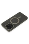 Mey İthalat®  iPhone 15 Pro Kılıf Lodos Magneticsafe Mat Kapak - Titan Gri