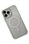 Mey İthalat®  iPhone 15 Pro Kılıf Room Magneticsafe Silikon - Su Yeşili