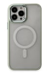 Mey İthalat®  iPhone 15 Pro Kılıf Room Magneticsafe Silikon - Su Yeşili