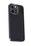 Mey İthalat®  iPhone 15 Pro Max Kılıf Aramid 600D Kevlar Karbon Fiber Magsafe Kapak - Lacivert