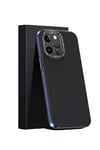 Mey İthalat®  iPhone 15 Pro Max Kılıf Aramid 600D Kevlar Karbon Fiber Magsafe Kapak - Lacivert