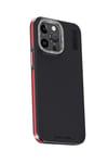 Mey İthalat®  iPhone 15 Pro Max Kılıf Aramid 600D Kevlar Karbon Fiber Magsafe Kapak - Kırmızı