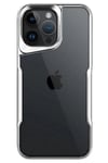 Mey İthalat®  iPhone 15 Pro Max Kılıf Boyi Silikon Kapak - Gümüş