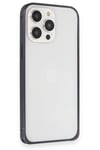 Mey İthalat®  iPhone 15 Pro Max Kılıf Metal Bumper Magneticsafe Kapak - Lacivert
