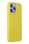 Mey İthalat®  iPhone 15 Pro Max Kılıf Nano içi Kadife Silikon - Sarı