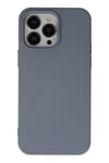 Mey İthalat®  iPhone 15 Pro Max Kılıf Nano içi Kadife Silikon - Gri