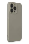 Mey İthalat®  iPhone 15 Pro Max Kılıf Nano içi Kadife Silikon - Beyaz Titanyum