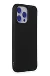 Mey İthalat®  iPhone 15 Pro Max Kılıf Nano içi Kadife Silikon - Siyah