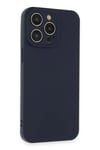 Mey İthalat®  iPhone 15 Pro Max Kılıf Nano içi Kadife Silikon - Lacivert