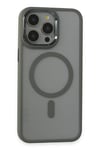 Mey İthalat®  iPhone 15 Pro Max Kılıf Room Magneticsafe Silikon - Gri