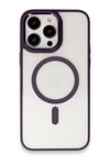 Mey İthalat®  iPhone 15 Pro Max Kılıf Room Magneticsafe Silikon - Derin Mor