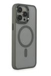 Mey İthalat®  iPhone 15 Pro Max Kılıf Room Magneticsafe Silikon - Gri