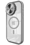 Mey İthalat®  iPhone 15 Pro Max Kılıf Teleskop Lens Magsafe Silikon Kapak - Titan Gri