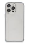 Mey İthalat®  iPhone 15 Pro Metal Bumper Mat Kapak - Gri