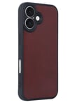Mey İthalat®  iPhone 16 Kılıf Aras Deri Kapak - Bordo