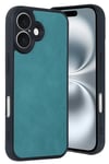 Mey İthalat®  iPhone 16 Kılıf Aras Deri Kapak - Açık Yeşil