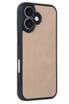 Mey İthalat®  iPhone 16 Kılıf Aras Deri Kapak - Pudra