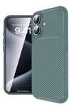 Mey İthalat®  iPhone 16 Kılıf Auto Focus Karbon Kapak - Koyu Yeşil