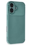 Mey İthalat®  iPhone 16 Kılıf Auto Focus Karbon Kapak - Koyu Yeşil