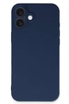 Mey İthalat®  iPhone 16 Kılıf First Silikon - Lacivert