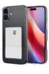 Mey İthalat®  iPhone 16 Kılıf Kart Şeffaf Silikon - Şeffaf