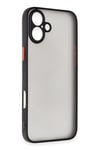 Mey İthalat®  iPhone 16 Kılıf Montreal Silikon Kapak - Siyah
