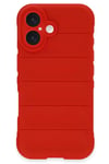 Mey İthalat®  iPhone 16 Kılıf Optimum Silikon - Kırmızı