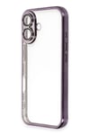 Mey İthalat®  iPhone 16 Plus Kılıf  Lensli Silikon - Mor
