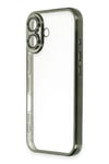 Mey İthalat®  iPhone 16 Plus Kılıf  Lensli Silikon - Yeşil
