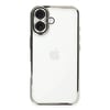 Mey İthalat®  iPhone 16 Plus Kılıf  Lensli Silikon - Gümüş