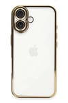 Mey İthalat®  iPhone 16 Plus Kılıf  Lensli Silikon - Gold