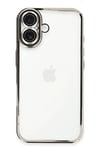 Mey İthalat®  iPhone 16 Plus Kılıf  Lensli Silikon - Gümüş