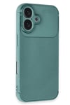 Mey İthalat®  iPhone 16 Plus Kılıf Auto Focus Karbon Kapak - Koyu Yeşil