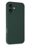 Mey İthalat®  iPhone 16 Plus Kılıf First Silikon - Koyu Yeşil