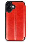 Mey İthalat®  iPhone 16 Plus Kılıf Flip Cover - Kırmızı