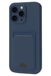 Mey İthalat®  iPhone 16 Plus Kılıf Kelvin Kartvizitli Silikon - Lacivert