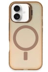 Mey İthalat®  iPhone 16 Plus Kılıf Primera Magsafe Standlı Kapak - Gold