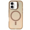 Mey İthalat®  iPhone 16 Plus Kılıf Primera Magsafe Standlı Kapak - Gold
