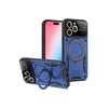 Mey İthalat®  iPhone 16 Pro Kılıf Joy Lens Standlı Kapak - Lacivert