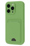 Mey İthalat®  iPhone 16 Pro Kılıf Kelvin Kartvizitli Silikon - Açık Yeşil