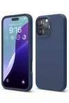 Mey İthalat®  iPhone 16 Pro Kılıf Nano içi Kadife Silikon - Lacivert