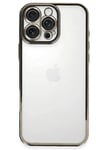 Mey İthalat®  iPhone 16 Pro Max Kılıf  Lensli Silikon - Titanyum Gri