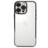 Mey İthalat®  iPhone 16 Pro Max Kılıf  Lensli Silikon - Titanyum Gri